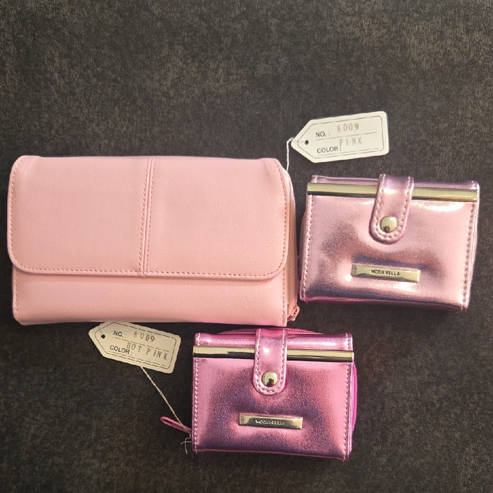 3 Pink and Purple Wallets Modabella